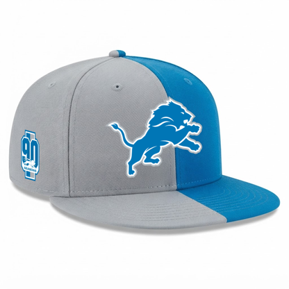 DET Rivalries Split 90 Seasons Patch Snapback Cap - Printed