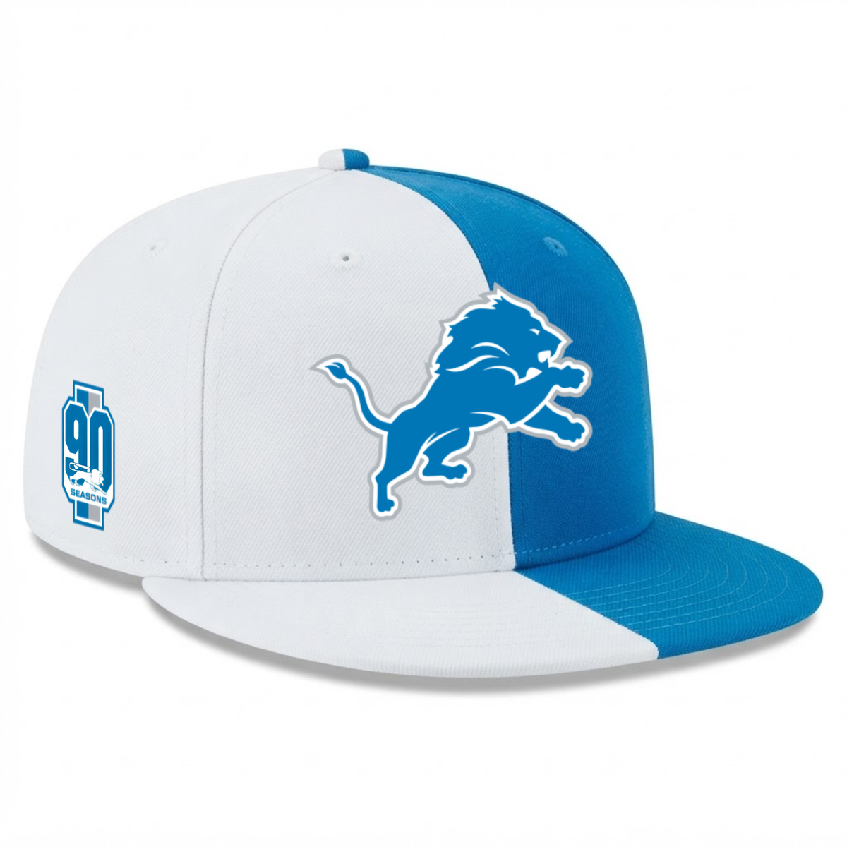 DET Rivalries Split 90 Seasons Patch Snapback Cap - Printed