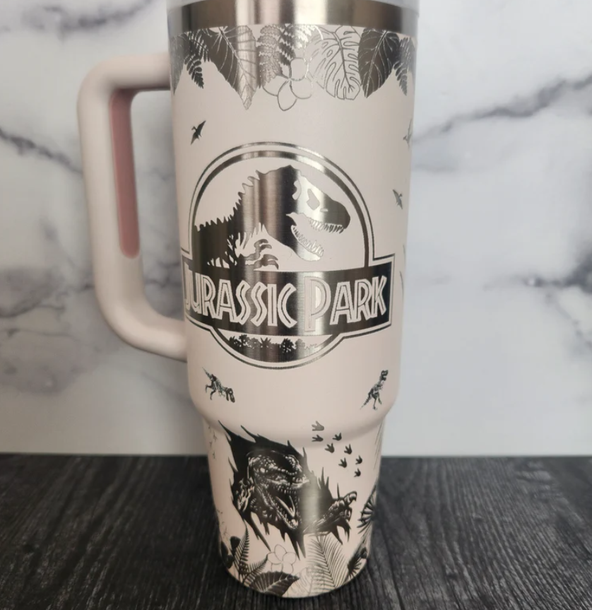 Dinosaurs Jurassic Park Engraved 40 Oz Tumbler Quencher- 406TTTB041