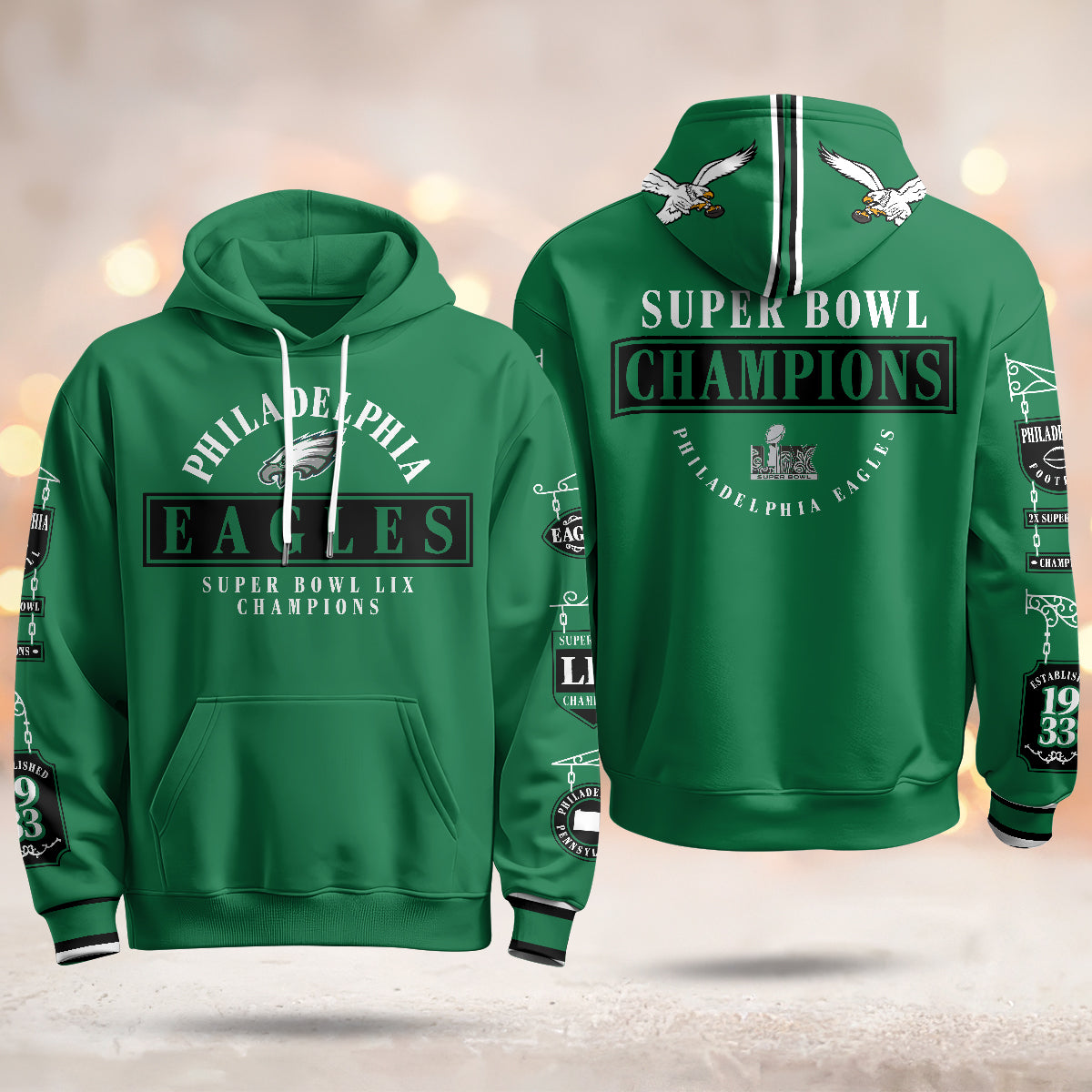 Philadelphia Eagles Super Bowl LIX Champions Hoodie