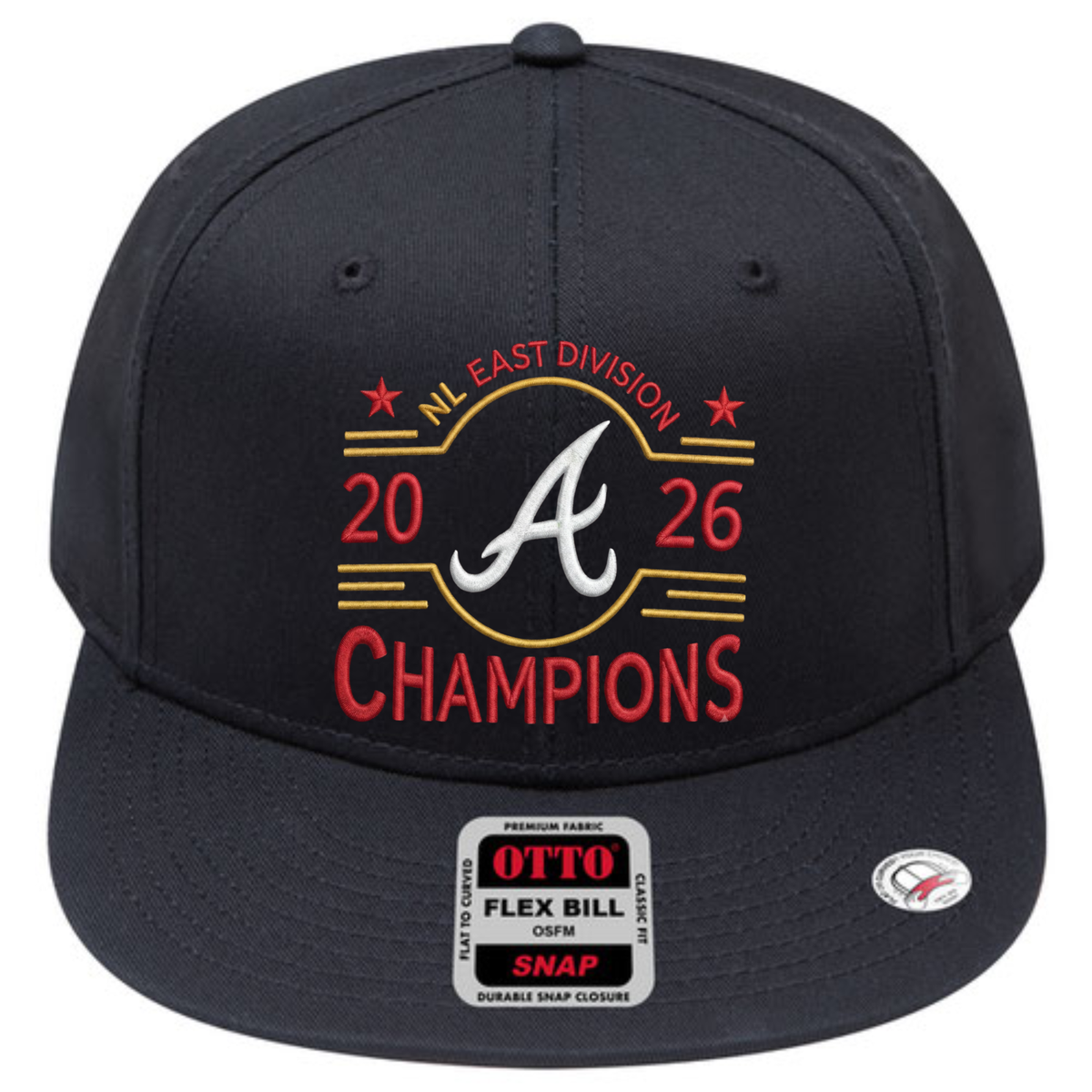 ATL 2026 NL East Division Champions Snapback Cap - Embroidered