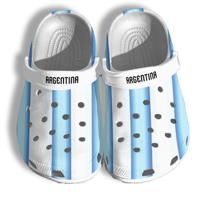 Argentina Clogs WC2026 Blue White - Charms Gift Set