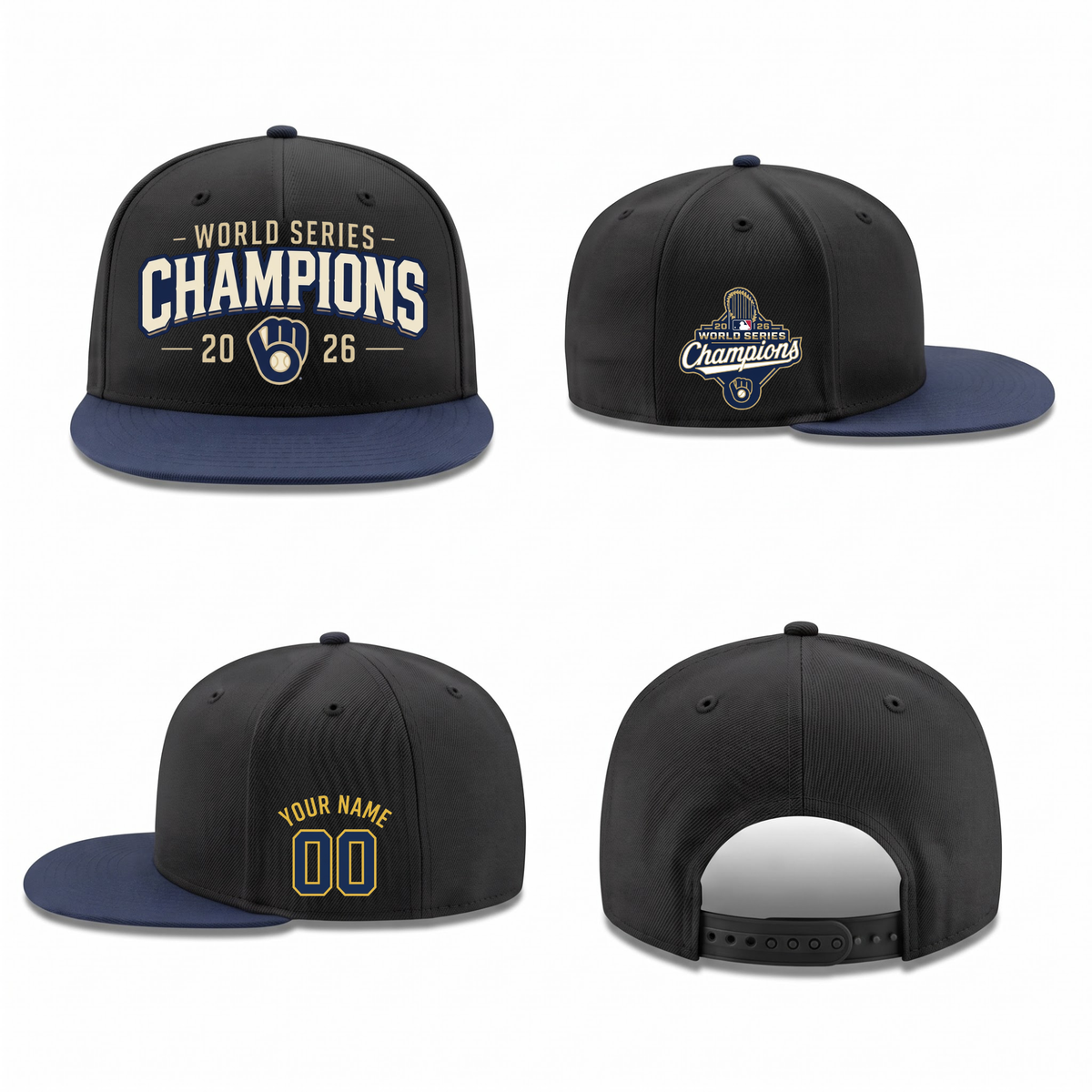 MIL 2026 World Series Champions Personalized Snapback Cap - Printed