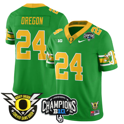 Oregon Ducks 2024 Big Ten Champions Jersey V3 - All Stitched