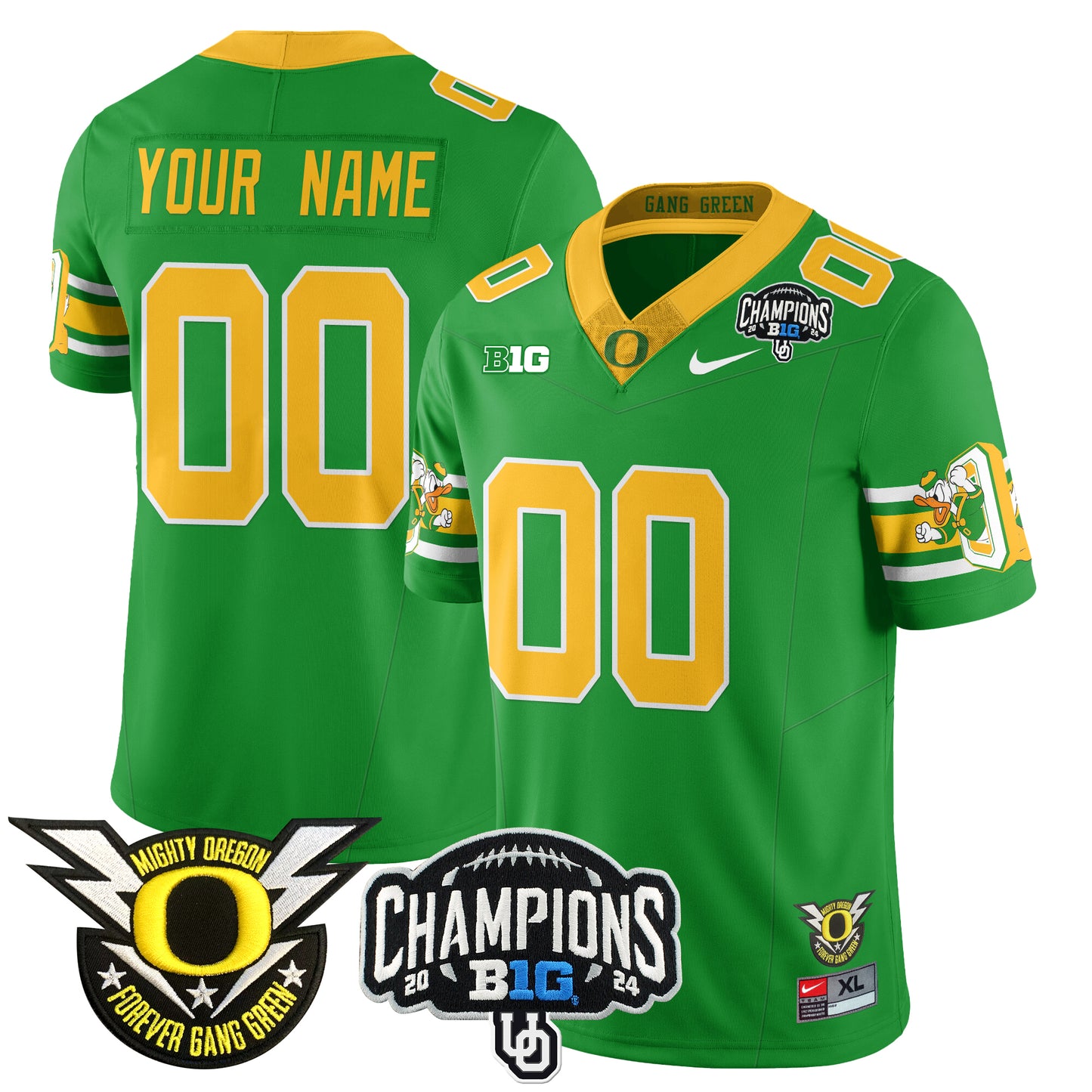 Custom Oregon Ducks 2024 Vapor Limited Jersey - All Stitched