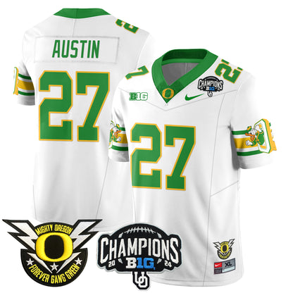 Oregon Ducks 2024 Big Ten Champions Jersey V3 - All Stitched