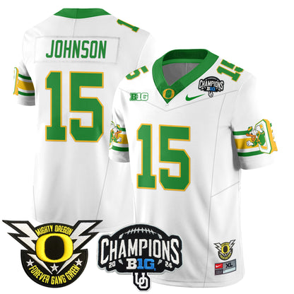 Oregon Ducks 2024 Big Ten Champions Jersey V3 - All Stitched