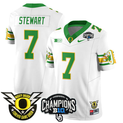 Oregon Ducks 2024 Big Ten Champions Jersey V3 - All Stitched