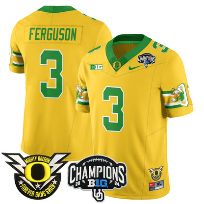 Oregon Ducks 2024 Big Ten Champions Jersey V3 - All Stitched