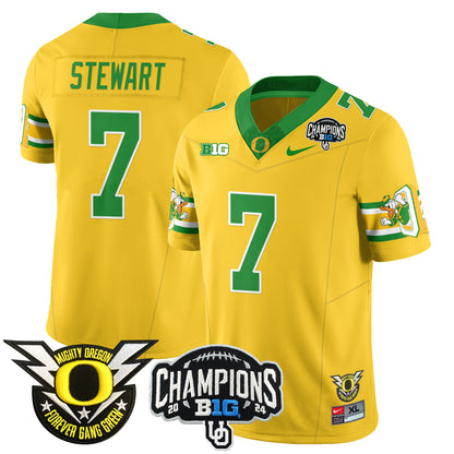 Oregon Ducks 2024 Big Ten Champions Jersey V3 - All Stitched