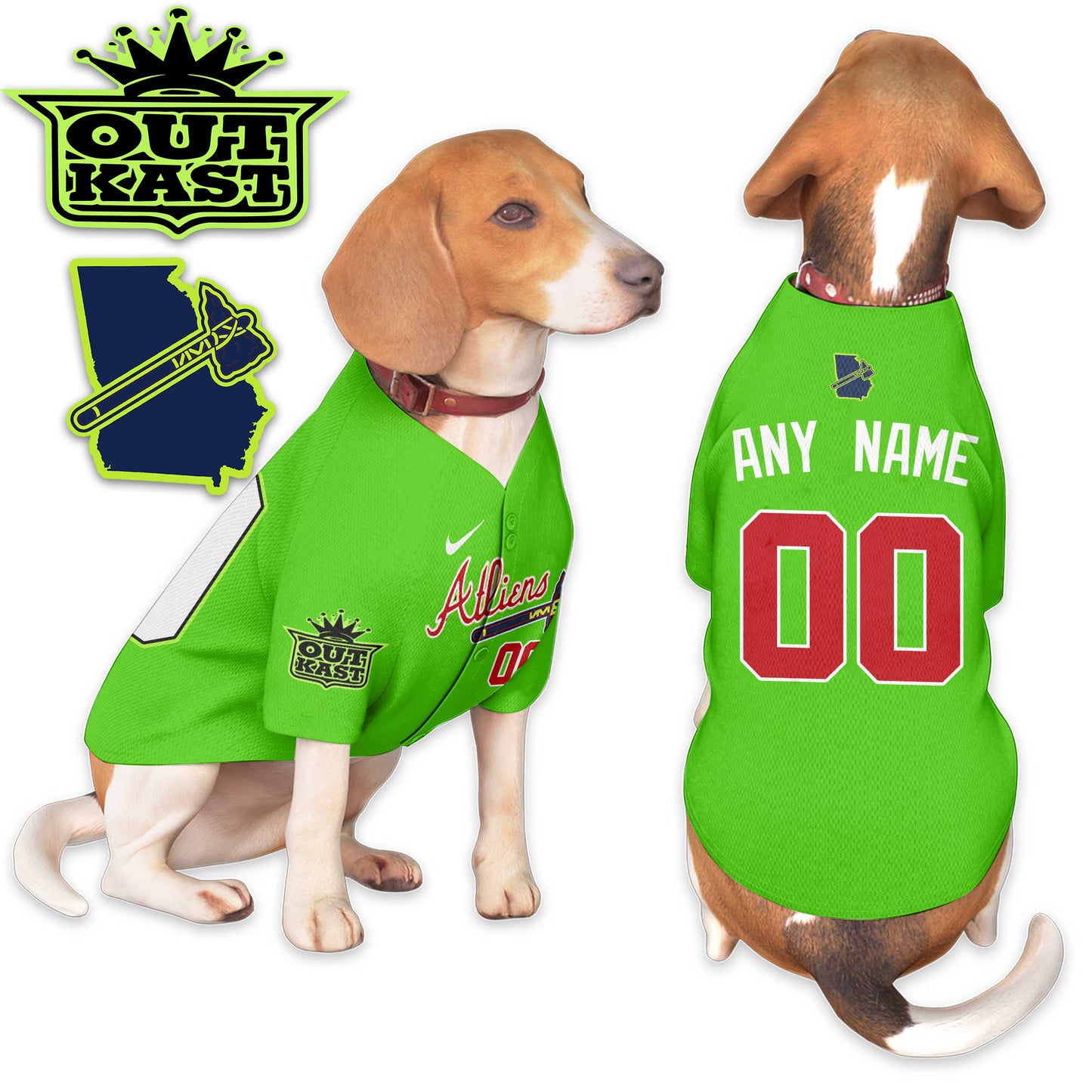 Braves Atliens Pet Coat - Gifts for Pet Lovers