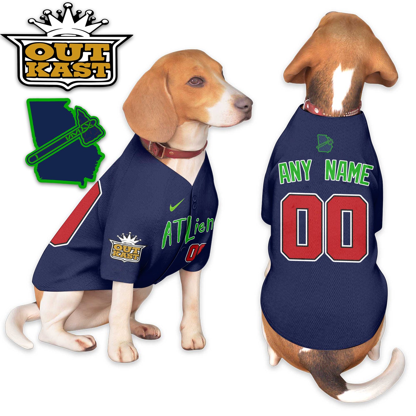 Braves Atliens Pet Coat - Gifts for Pet Lovers