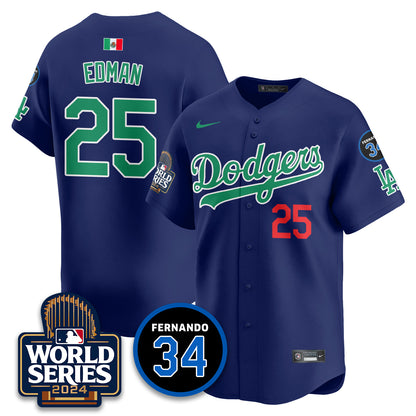 Dodgers Mexico World Series Jersey - All Stitched