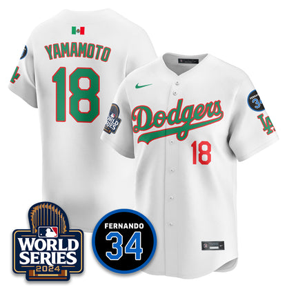 Dodgers Mexico World Series Jersey - All Stitched