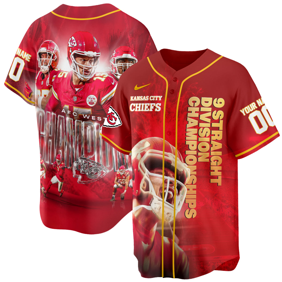 Chiefs 9 Straight Division Championships Jersey