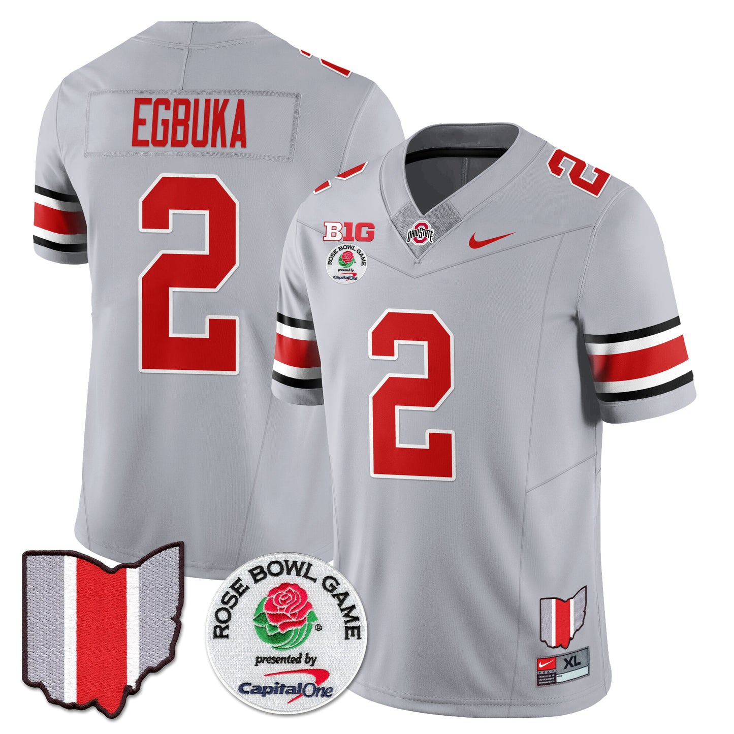 Ohio State Buckeyes 2024 Rose Bowl Vapor Limited Jersey - All Stitched