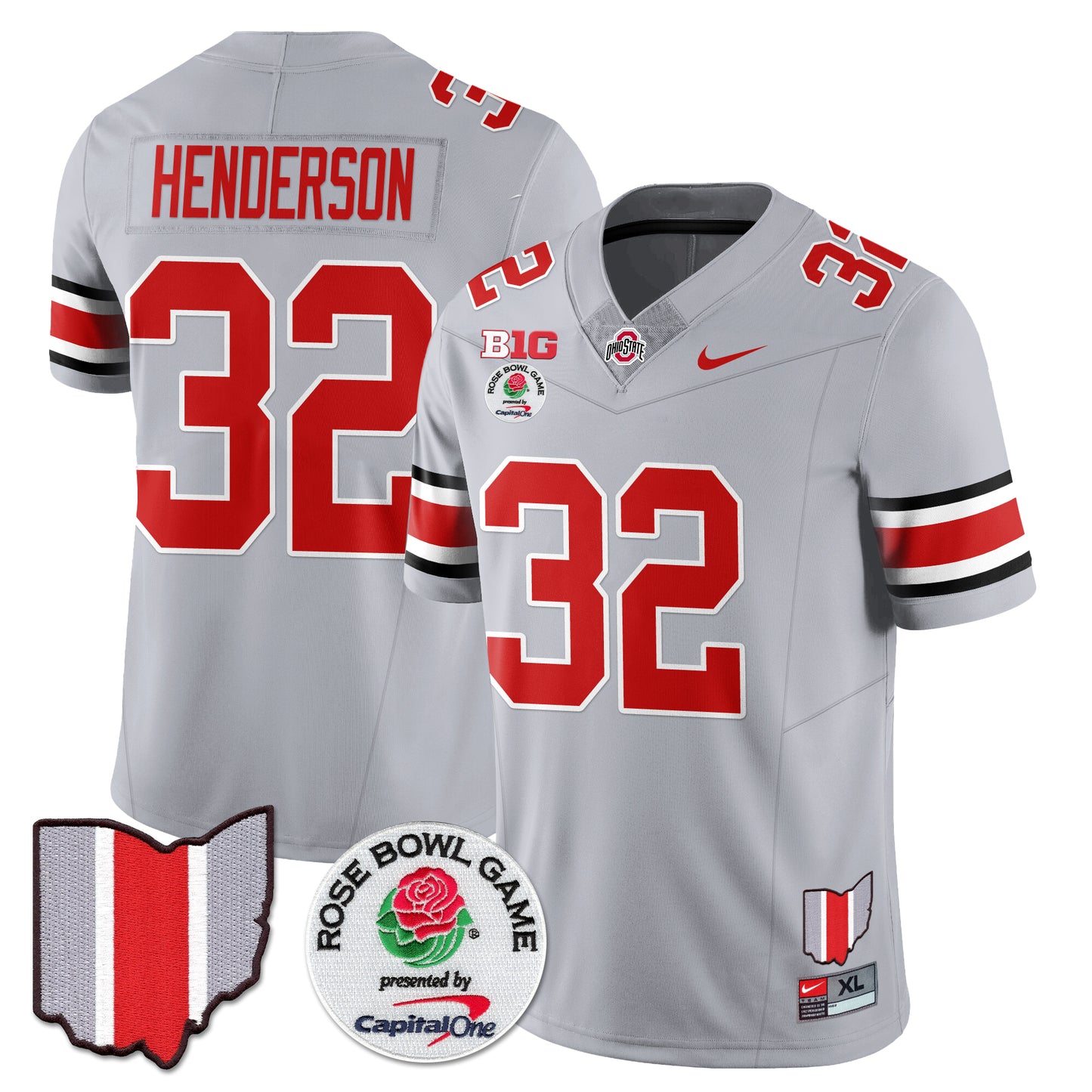 Ohio State Buckeyes 2024 Rose Bowl Vapor Limited Jersey - All Stitched