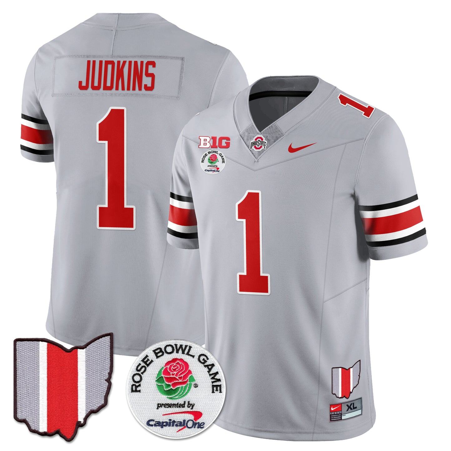 Ohio State Buckeyes 2024 Rose Bowl Vapor Limited Jersey - All Stitched