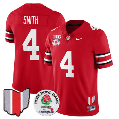 Ohio State Buckeyes 2024 Rose Bowl Vapor Limited Jersey - All Stitched