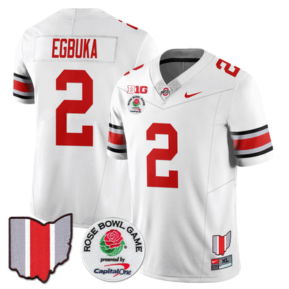 Ohio State Buckeyes 2024 Rose Bowl Vapor Limited Jersey - All Stitched