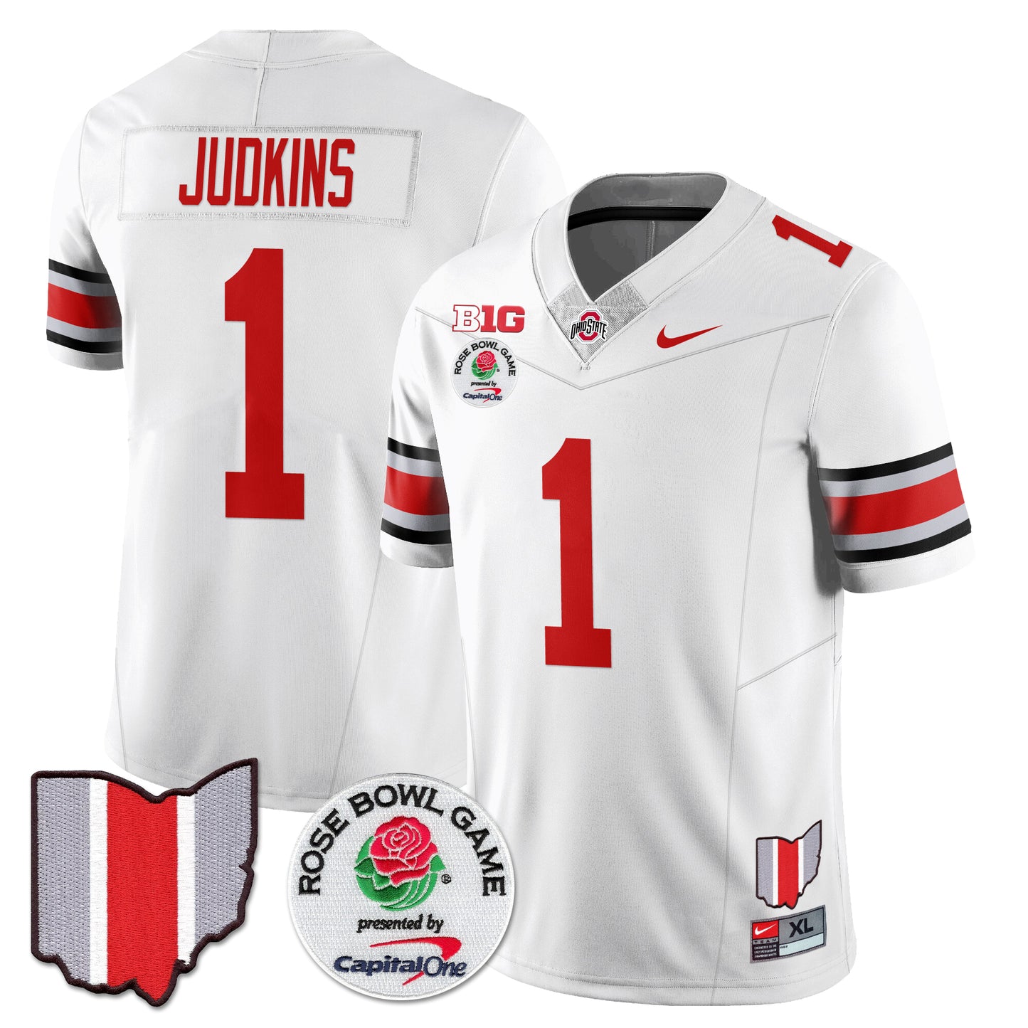 Ohio State Buckeyes 2024 Rose Bowl Vapor Limited Jersey - All Stitched