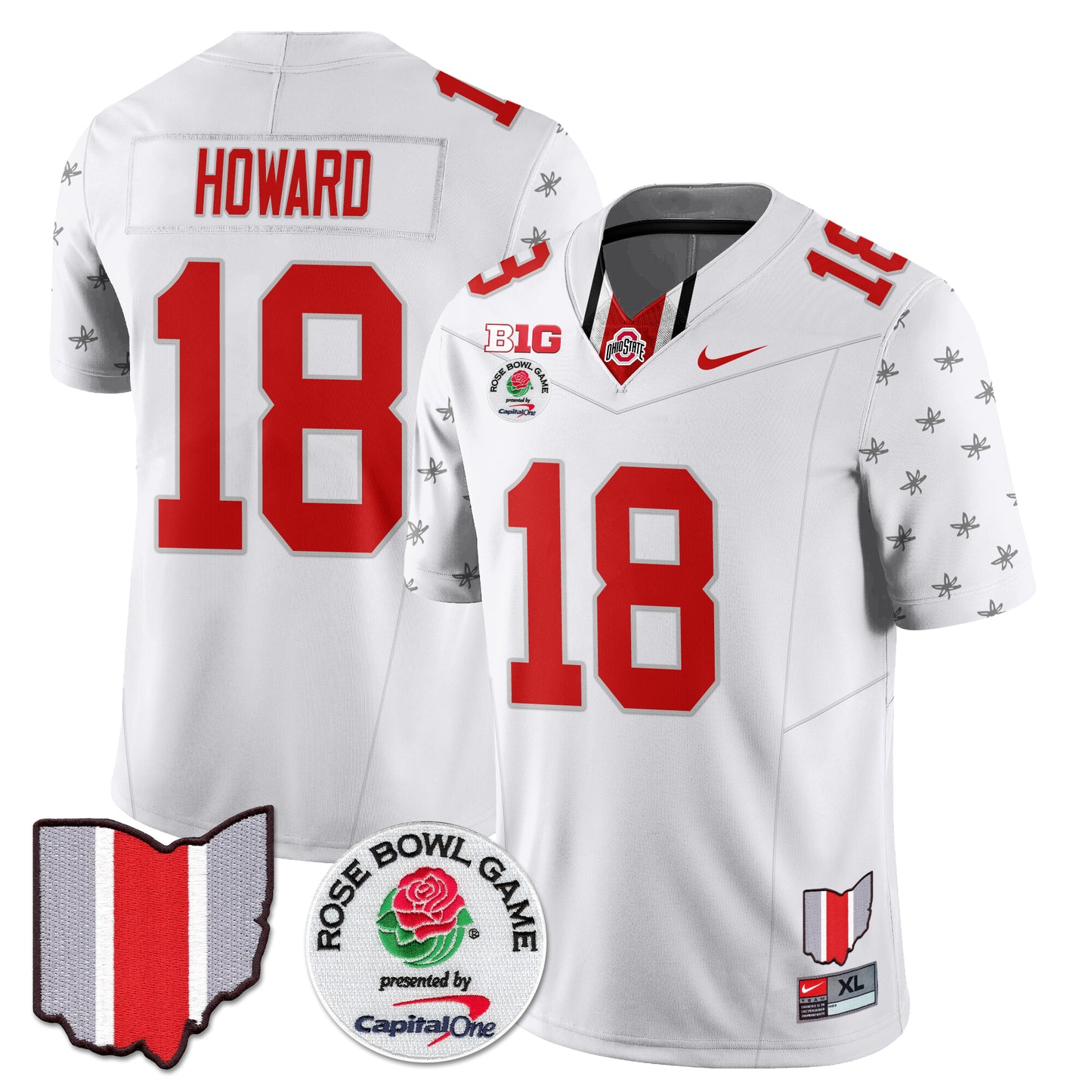 Ohio State Buckeyes 2024 Rose Bowl Vapor Limited Jersey - All Stitched