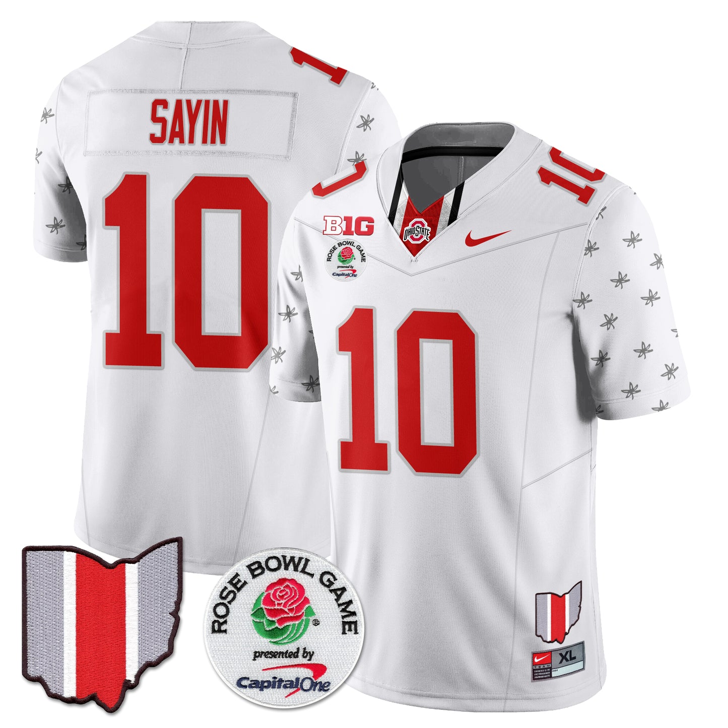 Ohio State Buckeyes 2024 Rose Bowl Vapor Limited Jersey - All Stitched