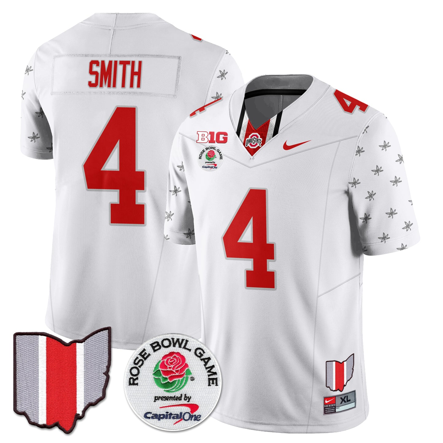 Ohio State Buckeyes 2024 Rose Bowl Vapor Limited Jersey - All Stitched