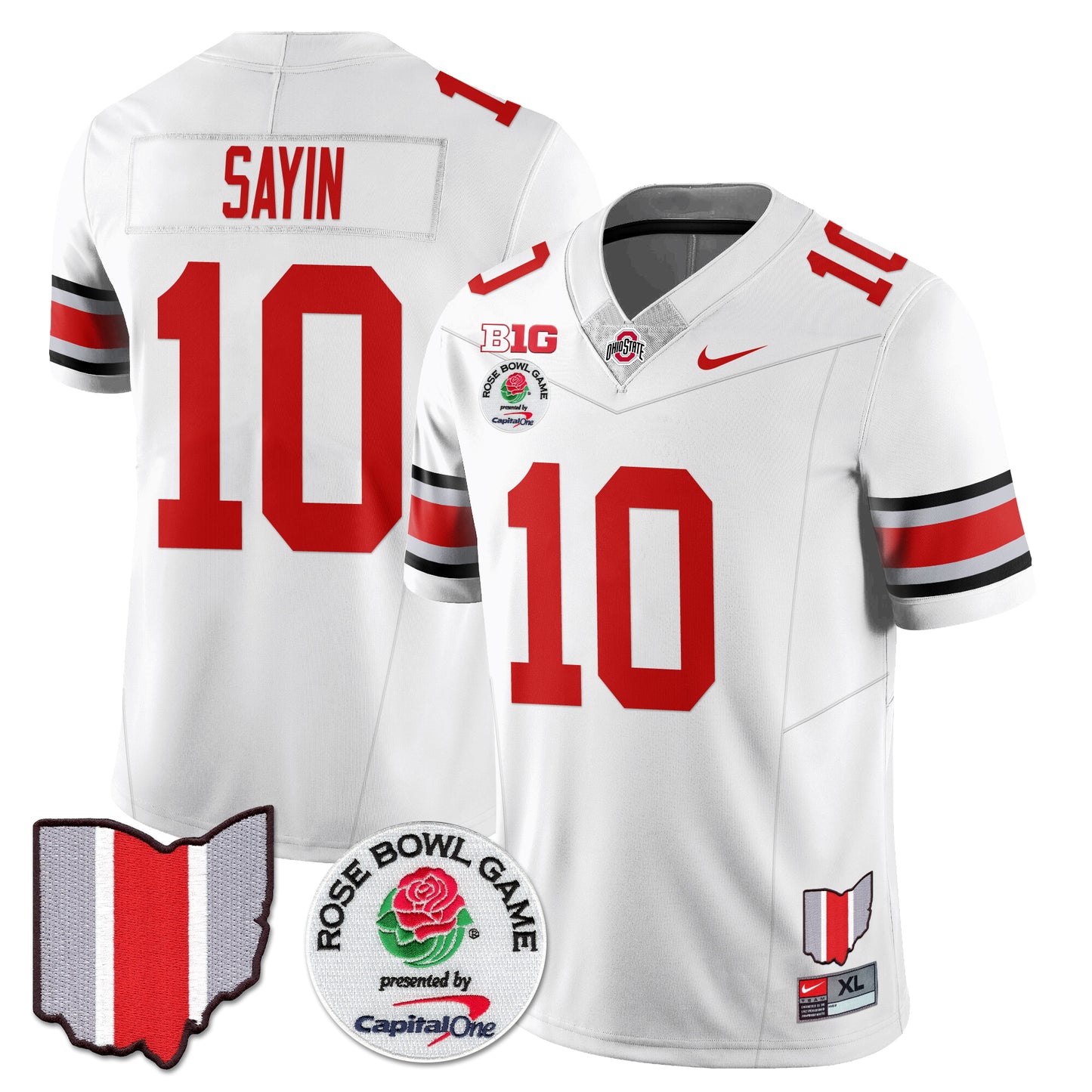 Ohio State Buckeyes 2024 Rose Bowl Vapor Limited Jersey - All Stitched