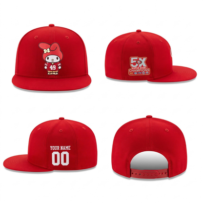 SF x Pink Sanrio Friends Personalized Snapback Cap - Printed