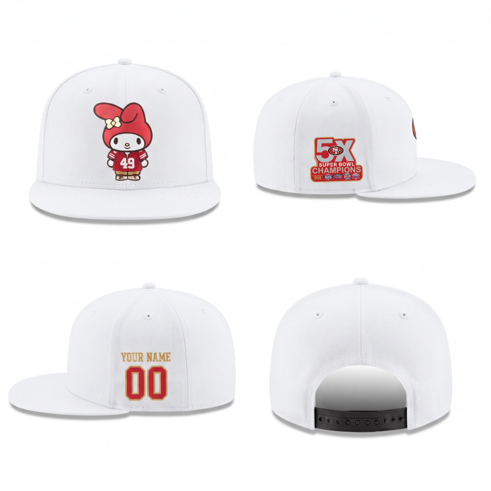 SF x Pink Sanrio Friends Personalized Snapback Cap - Printed