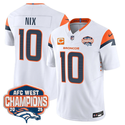 DEN AFC West Champions Patch Vapor Limited Jersey V2 - All Stitched