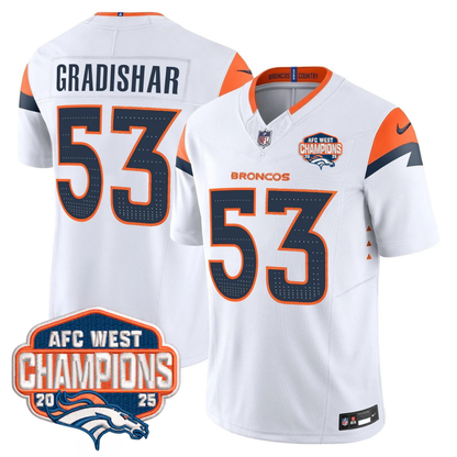 DEN AFC West Champions Patch Vapor Limited Jersey V2 - All Stitched
