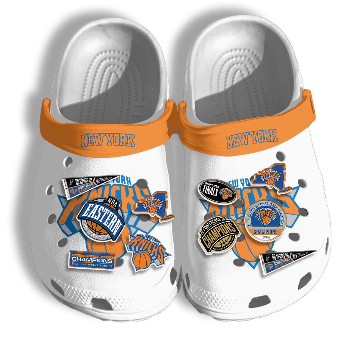 NYK 2026 NBA Finals Clogs White - Charms Gift Set