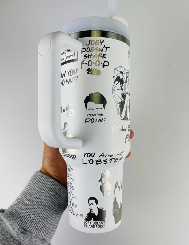 40oz Tumbler Friends Theme Laser Engraved- 406TTTB055