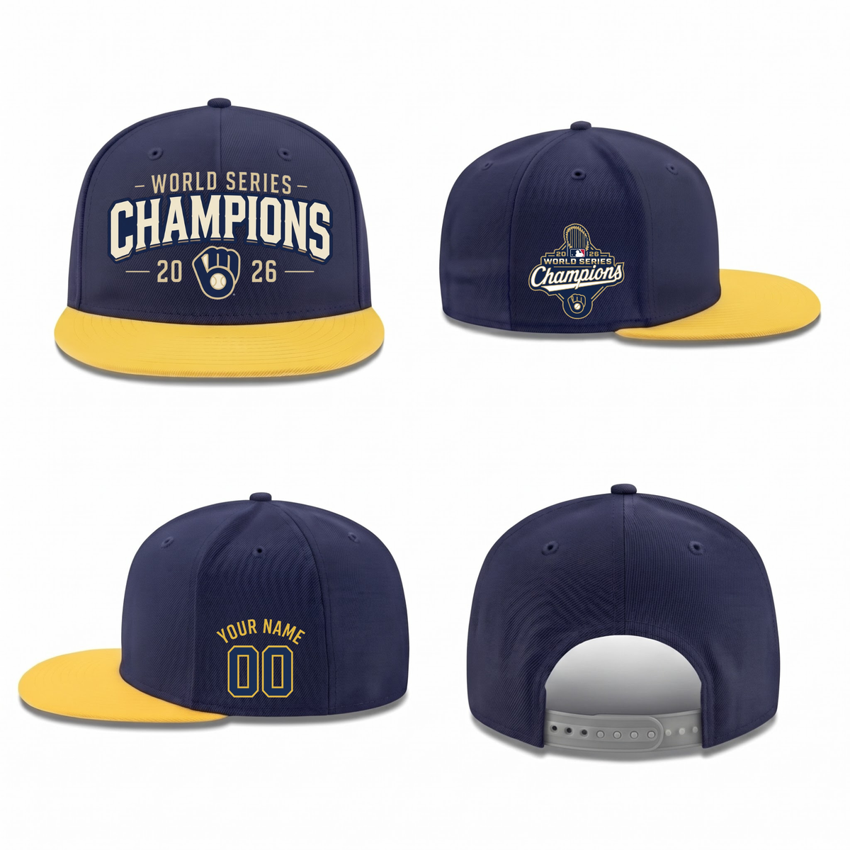 MIL 2026 World Series Champions Personalized Snapback Cap - Printed
