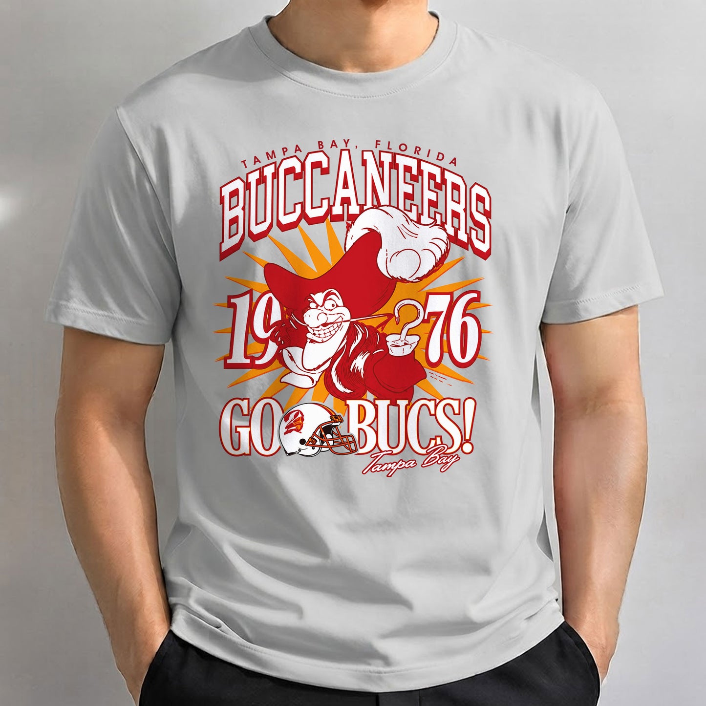 Tampa Bay Buccaneers x Red Coat Captain Edition One Side Printed T-Shirt V2