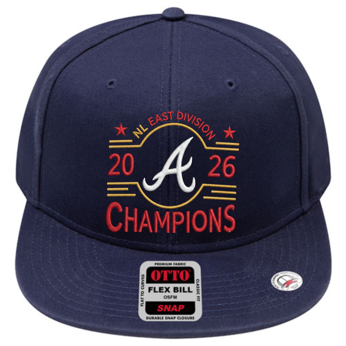 ATL 2026 NL East Division Champions Snapback Cap - Embroidered