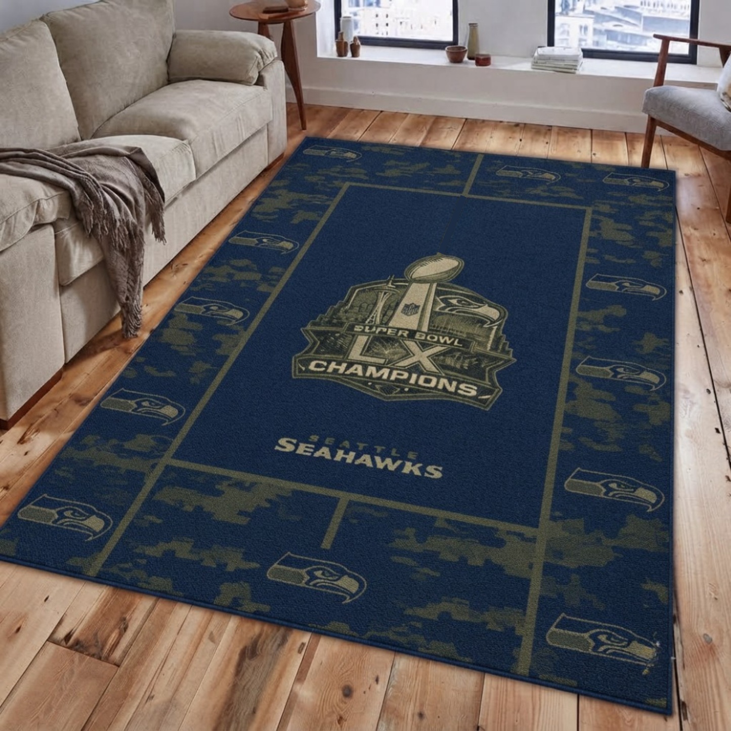 SEA Salute to Service Rug - Printed