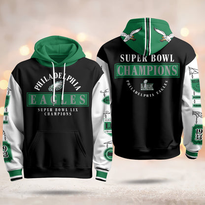 Philadelphia Eagles Super Bowl LIX Champions Hoodie