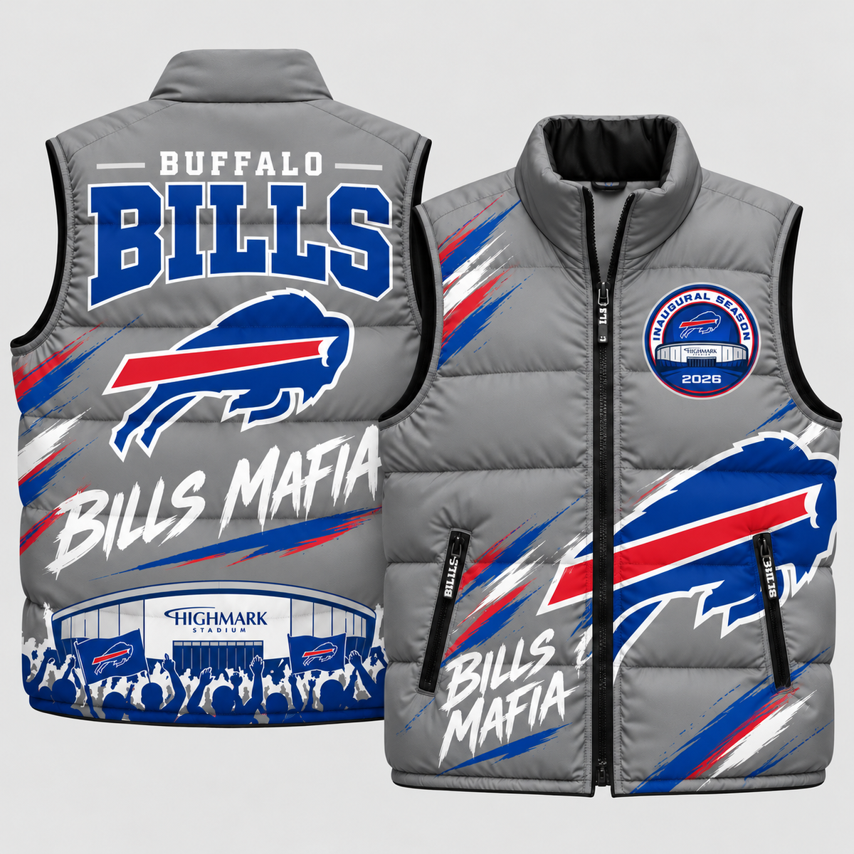 BUF "Mafia" Edition Puffer Vest - Printed V2