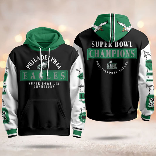 Philadelphia Eagles Super Bowl LIX Champions Hoodie - Printed