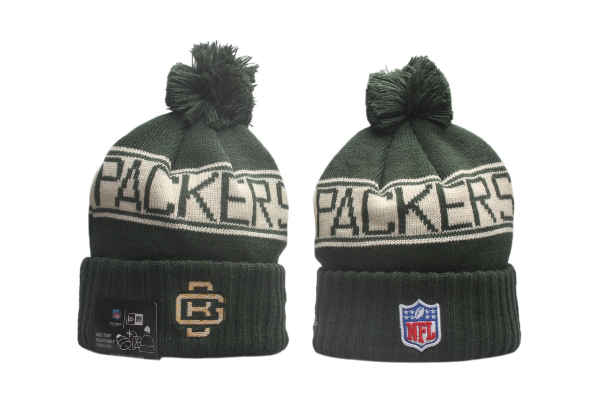 Football Rivalries Cuffed Knit Hat with Pom - Embroidered Patch
