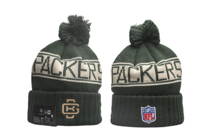 Football Rivalries Cuffed Knit Hat with Pom - Embroidered Patch