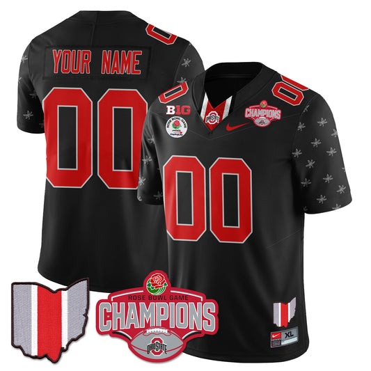 Custom Ohio State Buckeyes 2024 Rose Bowl Champions Jersey - All Stitched