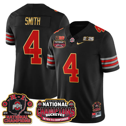 Ohio State Buckeyes 'Heritage Stripe' 2025 CFP Patch - National Champions Jersey N9 - All Stitched