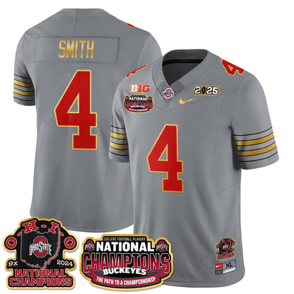 Ohio State Buckeyes 'Heritage Stripe' 2025 CFP Patch - National Champions Jersey N9 - All Stitched