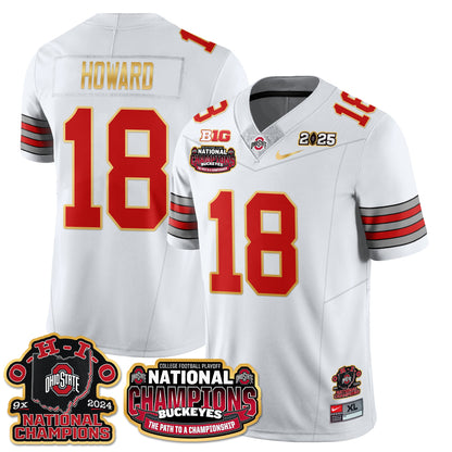 Ohio State Buckeyes 'Heritage Stripe' 2025 CFP Patch - National Champions Jersey N9 - All Stitched