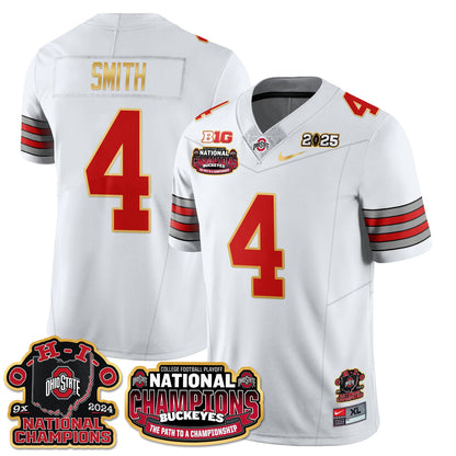 Ohio State Buckeyes 'Heritage Stripe' 2025 CFP Patch - National Champions Jersey N9 - All Stitched