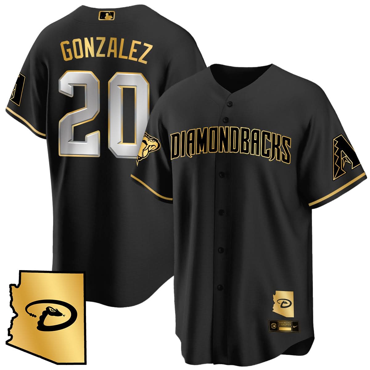 Arizona Diamondbacks Black Alternate Limited Jersey - All Stitched